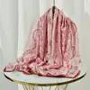 Novo Lenço Longo Estampado de Castanha Primavera e Verão 2025 Sudeste Asiático Mais Vendido Popular Estilo Étnico Lenço de Cabeça Feminino em estoque