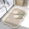 Alfombra de barro de diatomeas con dibujos de flores lindas transfronterizas para baño, cocina, alfombra de suelo antideslizante, absorbente y de secado rápido