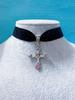Estilo Gótico Boêmio Pingente Cruz Colorido de Cristal e Diamante Joia de Festival Europeia e Americana Colar para Clavícula de Menina