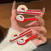 Pinza para el Cabello de Acrílico de Bollo para la Reunión de Año Nuevo Divertida y Peculiar Pinza para Flequillo de Palillos y Cuchara de Simulación Accesorio para el Cabello Versátil Personalizado