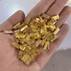 Plástico Sólido Lingote Pequeño Que Trae Suerte Decoración Estilo Chino Accesorios para Marco de Fotos Lingote de Cacahuete Dorado Brillante Accesorios de Decoración