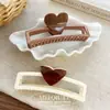 Presilha de Cabelo Quadrada em Formato de Coração Doce e Grande, Presilha de Cabelo Fofa com Toque de Luxo, Grampo de Cabelo, Acessório de Cabelo, Atacado