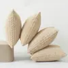 Funda de Almohada para Sofá de Sala de Estar Moderna Simple Color Puro Funda de Cojín Sin Relleno Corduroy de Doble Cara Respaldo de Almohada de Mesita de Noche
