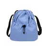 Bolso de Hombro Pequeño Estilo Bosque Casual, Bolso Ligero de Nailon para Teléfono Móvil, Bolso Cruzado de Hombro con Cordón Plisado Perezoso, Bolso Cubo para Mujer