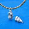 Nuevo Colgante de Cacahuete Retro de Plata Pura S999 de Tres Dimensiones, Cacahuete Pequeño para Joyería DIY, Pulsera, Accesorios de Plata