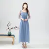 Vestidos de dama de honor con un encanto etéreo para un grupo de hermanas, ajustados, sencillos y elegantes, adecuados para actuaciones de coro y graduación, directo de fábrica