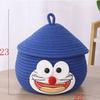 Cesta de armazenamento Cartoon Woven Desktop Cosméticos Lanches Cesta de armazenamento de artigos diversos Mesa de centro Cesta de armazenamento de acabamento doméstico