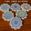 Tapete Antiderrapante para Panela, Tapete de Isolamento Térmico, Tapete Impermeável Especial, Estampagem Dourada em Relevo, Mesa de Jantar de Xinjiang, Caneca de Cerâmica Étnica, Cozinha