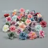 Flor Rosa de Otoño 4.5 cm Flor de Rosa Pasador de Flor Accesorios para Peinado de Ópera Caja de Flores Flor para Zapato Arreglo de Boda