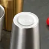 Caneca de Cerveja Coreana de Aço Inoxidável 304 de Parede Dupla Anti-Escaldante Corpo Reto Copo de Água Comercial Dourado Copo de Café para Churrasco