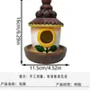 Adorno de Casa para Pájaros Gnomo, Comedero para Pájaros de Anciano de Barba Blanca, Decoración para Paisajismo de Jardín Artesanía de Resina Nido para Pájaros