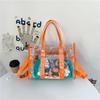 Bolso Cruzado de Gelatina Transparente de PVC para Mujer Nuevo de Personalidad Transfronteriza Impermeable para Natación Bolso de Hombro para Playa Fitness Viaje