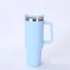 Copo Térmico com Canudo Estilo Stanley Transfronteiriço, Primeira Geração 40oz Grande Capacidade para Carro, Copo de Gelo de Aço Inoxidável de Camada Dupla