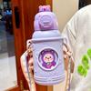 Nueva taza de agua para niños, de acero inoxidable, portátil, con diseño de bandolera y pajita, bonita taza de vacío de gran capacidad para niñas y niños de jardín de infantes.