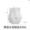 Nuevo Molde de Silicona para Velas Rotatorias de Gota de Agua Geométricas Rayadas Adorno de Vela Aromática de Espiral Geométrica