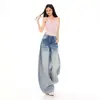 Pantalones de pierna ancha, delgados, cómodos, versátiles, de longitud hasta el suelo, estilo retro americano, para mujer. Nueva colección Primavera/Verano 2026.