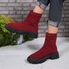 Botas Deportivas de Punto Volador para Mujer de Tallas Grandes Transfronterizas Botas para Mujer de Otoño e Invierno Nueva Estación Independiente Pedal para Mujer