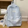 Mochila Casual de Cuadros Corrugados Estilo Nuevo para Niñas, Adecuada para Estudiantes de Secundaria, Preparatoria y Universidad, para la Clase y el Uso de Computadora