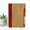 Cuaderno de Bolsillo Espiral Simple con Cubierta de Papel Kraft, Diario, Bloc de Notas, Cuaderno Espiral