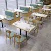Sofás de Cabina para Restaurante, Mesas y Sillas de Comedor, Mesas para Fondue de Pizarra, Acero Inoxidable y Contrachapado, Mesas y Sillas para Restaurantes de Té y Pastelerías