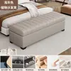 Banqueta de pé de cama estilo europeu, banco baú para armazenamento de guarda-roupa, banco de descanso, banco de armazenamento ao lado da cama do quarto, banco para trocar de sapatos, apoio para os pés