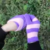Guantes Mágicos de Punto Grueso a Rayas de Moda para Estudiantes, Calentadores de Invierno para Mujer, Guantes sin Dedos, Regalos