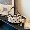 Bolsa feminina best-seller transfronteiriça, bolsa de mão de bolinhas, novo modelo de bolsa 2026, bolsa de ombro e transversal coreana de nicho, direto da fábrica