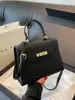 Bolsa Vermelha de Luxo 2026 Nova Bolsa Feminina Tendência Versátil Bolsa Transversal Bolsa de Noiva Casamento Bolsa de Mão Bolsa Kelly