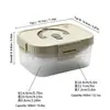 Conjunto de 5 Caixas Organizadoras de Geladeira Transfronteiriças, Caixas Organizadoras Empilháveis, Seguras para Micro-ondas, Recipientes Selados de Grande Capacidade para Cozinha Atacado
