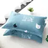 Relleno de almohada para dormitorio estudiantil, almohada alta que no se aplasta, juego de dos, fundas de almohada extraíbles y lavables, almohada de soporte para la columna cervical para el hogar