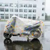 Cubierta de Lluvia Transparente para Vehículo Eléctrico Impermeable a Prueba de Polvo Cubierta Universal para Coche Usable en Todas las Estaciones Cierre Elástico Estilo de Estampado de Dibujos Animados