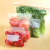 Sacos Selados Reutilizáveis de Grau Alimentício com Costelas Duplas para Armazenamento Doméstico, Sacos Impermeáveis Específicos para Geladeira e Freezer