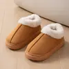 Zapatos de Algodón Cálidos, Resistentes al Desgaste, con Puntera y Talón Cubiertos de Piel, para Hombre y Mujer, Pareja, para Interiores, Suelo de Madera