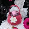 Cesta de flores caja de dulces de cuero bolsa de dulces de boda creativa de alto nivel portátil regalo de acompañamiento regalo de devolución caja vacía caja de dulces de cuero