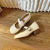Zapatos Mary Jane de Primer Encuentro para Mujer, Nueva Colección Otoño 2026, Suela Suave, Correa Única, Boca Baja, Adecuados para Mujeres Pequeñas
