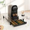 Estante de almacenamiento multifuncional en capas para el hogar, caja de cápsulas de café de vidrio de alta gama, estante de almacenamiento de cápsulas Nespresso