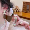 Brincos florais frescos estilo floresta para mulheres, estilo férias na praia primavera/verão, moda dopamina, brincos de tarraxa elegantes e bonitos