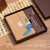 Cuaderno Tejido de Bambú Estilo Chino A5 Grueso Bloc de Notas de Negocios Creativo Tendencia Nacional Retro Corporativo Logo Personalizado