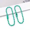 Cadena de Cuentas Redondas Pintadas de Colores Transfronteriza, Cadena con Colgante Guka, Cadena de Cuentas Onduladas, Cadena para Llavero DIY de Color Caramelo, 2.4 mm de Grosor
