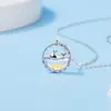 Moda personalizada piedra de vidrio ballena simple cadena para clavícula azul animal marino collar de temperamento para mujer