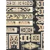 Talla de madera de Dongyang, talla de madera maciza, chapa de madera, piezas de flores de madera, diseño floral con patrón cuadrado, estilo retro chino, decoración antigua, ahuecado.