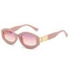 Nueva Moda Marco Cuadrado Ovalado Simple Europeo y Americano Muestra Lujo Ligero Gafas de Sol Spice Girls Gafas de Sol Estilo Similar de Celebridad de Internet Ins