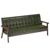 Sillón Sofá Estilo Madera Maciza, Set de Cafetería y Té de Leche, Combinación de Mesa y Sillas de Comedor, Cabina Retro para Restaurante Catering Casa de Té Comercial