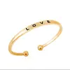 Pulseira de Letras Simples Ins Europeia e Americana Moda Feminina Elegante Carta de Amor Pulseira Aberta Pulseira da Moda para Casal