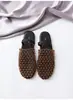 Sandalias Planas de Malla Hueca Tejida de Diseño de Nicho para Mujer, Sandalias Romanas de Dos Usos para Mujer, Medias Zapatillas para Mujer