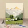 Precio de Fábrica al por Mayor DIY Pintura al Óleo Digital Acrílico Pintado a Mano Color al Óleo Sanación Escenario Nórdico Costero Arte de Pared Decorativo