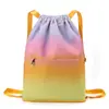 Mochila Plegable Personalizada con Bolsillo y Cordón Degradado, Gran Capacidad, para Viajes, Deportes, Fitness, Mochila Impermeable de Nylon