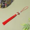 Borlas em formato de leque dupla face estilo chinês tradicional, pequenos enfeites pendentes para Hanfu, acessórios vintage, atacado
