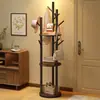 Prateleira de Secagem Multicamadas para Casa Cabide de Chão para Entrada de Porta Cabide de Roupas para Quartos de Aluguel Apartamentos Pequenos Cabide de Roupas Estilo Simples