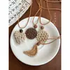 Colar com Pingente Gota de Óleo Cravejado de Diamantes Estilo Boêmio, Estilo Nicho Vintage, Acessório Versátil de Moda de Alto Padrão